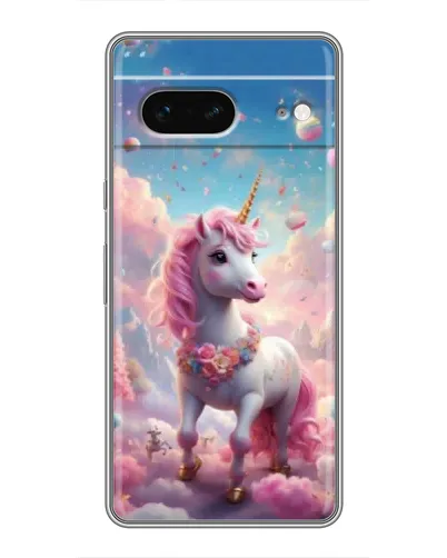 Чехол для Google Pixel 7 с картинкой «Единорог среди облаков»