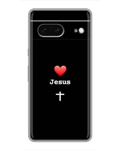 Чохол для Google Pixel 7 з картинкою «Серце - Jesus»
