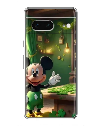 Чехол для Google Pixel 7 с картинкой «Микки в мастерской»