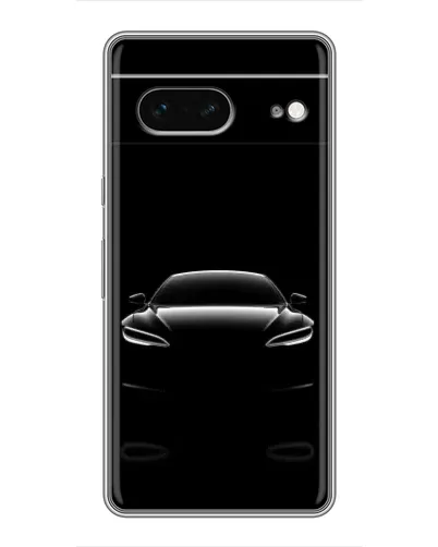 Чохол для Google Pixel 7 з картинкою «Силует Tesla Night»
