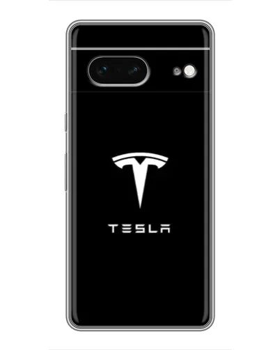 Чохол для Google Pixel 7 з картинкою «Tesla White Logo»
