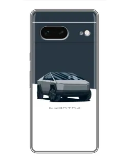 Чохол для Google Pixel 7 з картинкою «Сріблястий Cybertruck Tesla»