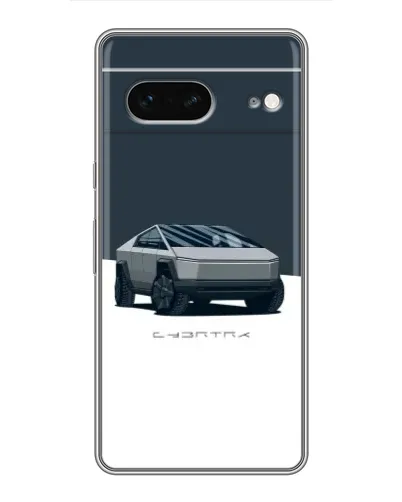 Чохол для Google Pixel 7 з картинкою «Сріблястий Cybertruck Tesla»
