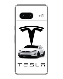 Чохол для Google Pixel 7 з картинкою «Tesla White Style»