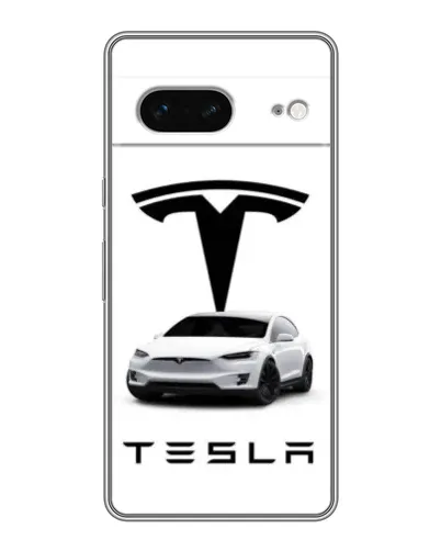 Чохол для Google Pixel 7 з картинкою «Tesla White Style»