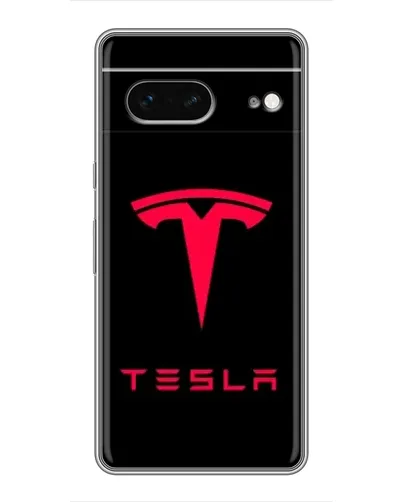 Чохол для Google Pixel 7 з картинкою «Tesla Red Logo»
