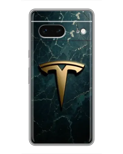 Чохол для Google Pixel 7 з картинкою «Мармурова Tesla Gold»