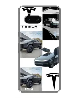 Чохол для Google Pixel 7 з картинкою «Колаж Cybertruck Tesla»