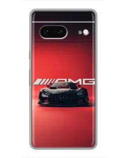 Чехол для Google Pixel 7 с картинкой «Mercedes AMG — красная линия»