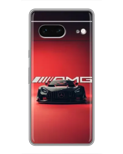Чехол для Google Pixel 7 с картинкой «Mercedes AMG — красная линия»