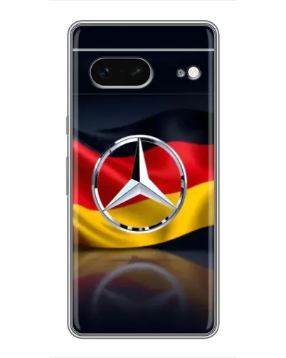 Чехол для Google Pixel 7 с картинкой «Mercedes — флаг Германии»