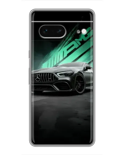 Чехол для Google Pixel 7 с картинкой «Темный Mercedes AMG»