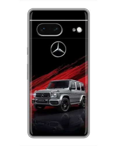Чехол для Google Pixel 7 с картинкой «Mercedes G-Class красный»