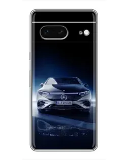 Чехол для Google Pixel 7 с картинкой «Ночной Mercedes EQ»