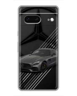 Чехол для Google Pixel 7 с картинкой «Mercedes AMG — графика»