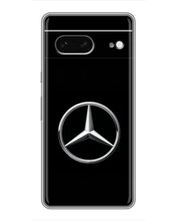 Чехол для Google Pixel 7 с картинкой «Mercedes классический лого»