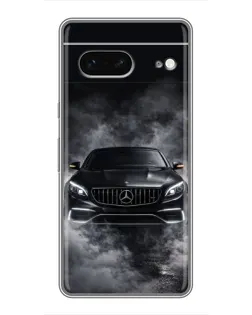 Чехол для Google Pixel 7 с картинкой «Mercedes в дыму»