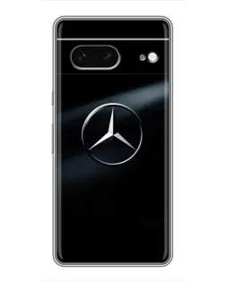 Чехол для Google Pixel 7 с картинкой «Mercedes на металле»