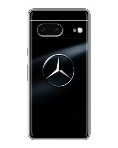 Чехол для Google Pixel 7 с картинкой «Mercedes на металле»