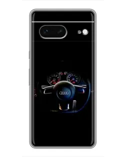 Чохол для Google Pixel 7 з картинкою «Салон Audi — кермо»