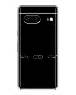 Чехол для Google Pixel 7 с картинкой «Audi — световой подпись»