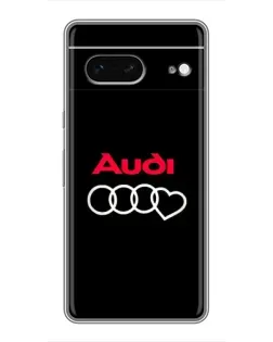 Чехол для Google Pixel 7 с картинкой «Логотип Audi Heart»