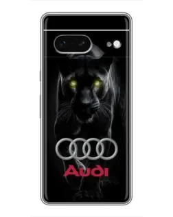Чехол для Google Pixel 7 с картинкой «Пантера и Audi»
