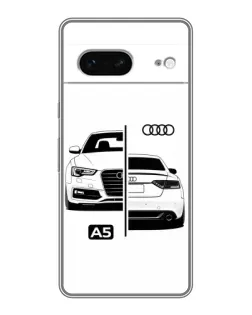 Чехол для Google Pixel 7 с картинкой «Audi — контрастный дизайн»