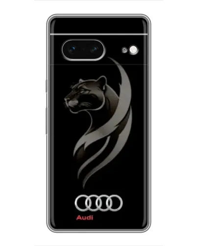 Чехол для Google Pixel 7 с картинкой «Графика — пантера и Audi»