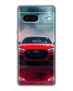 Чехол для Google Pixel 7 с картинкой «Audi RS — красный стиль»