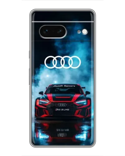Чехол для Google Pixel 7 с картинкой «Audi Sport — неон»