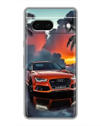 Чехол для Google Pixel 7 с картинкой «Audi — закат»