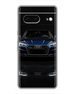 Чехол для Google Pixel 7 с картинкой «Audi — ночное отражение»