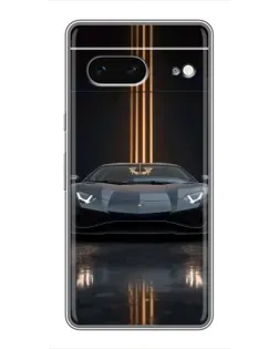 Чохол для Google Pixel 7 з картинкою «Lamborghini золоті лінії»