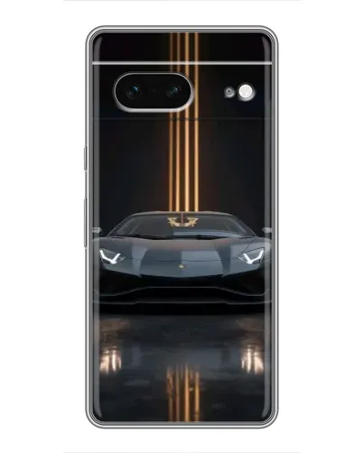 Чохол для Google Pixel 7 з картинкою «Lamborghini золоті лінії»