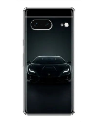Чохол для Google Pixel 7 з картинкою «Чорний Lamborghini Aventador»
