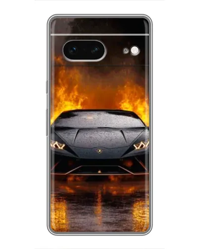 Чохол для Google Pixel 7 з картинкою «Lamborghini у вогні»