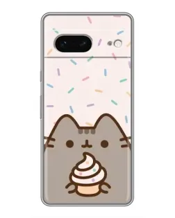 Чехол для Google Pixel 7 с картинкой «Пушин с кексом»
