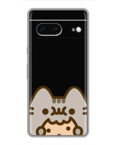 Чехол для Google Pixel 7 с картинкой «Пушин на черном»
