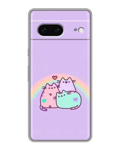 Чехол для Google Pixel 7 с картинкой «Радужные Пушины»