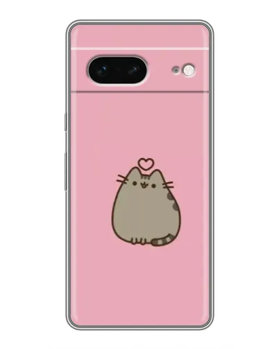 Чехол для Google Pixel 7 с картинкой «Pusheen сердце»