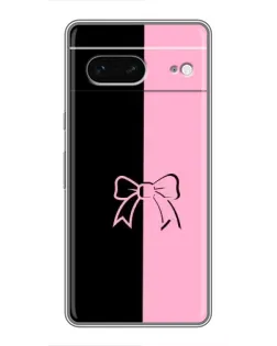Чехол для Google Pixel 7 с картинкой «Половинки банта»
