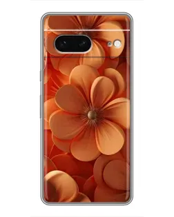 Чохол для Google Pixel 7 з картинкою «Помаранчева макро квітка»