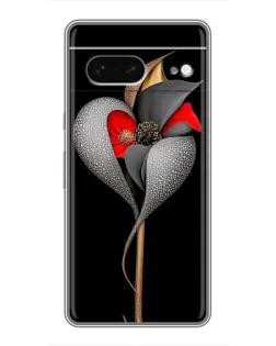 Чохол для Google Pixel 7 з картинкою «Срібна фантазійна квітка»