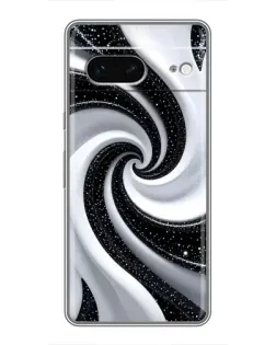Чохол для Google Pixel 7 з картинкою «Чорно-біла спіраль»