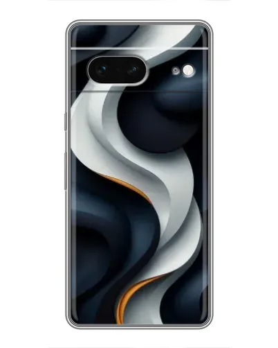 Чохол для Google Pixel 7 з картинкою «Об'ємні чорно-білі стрічки»
