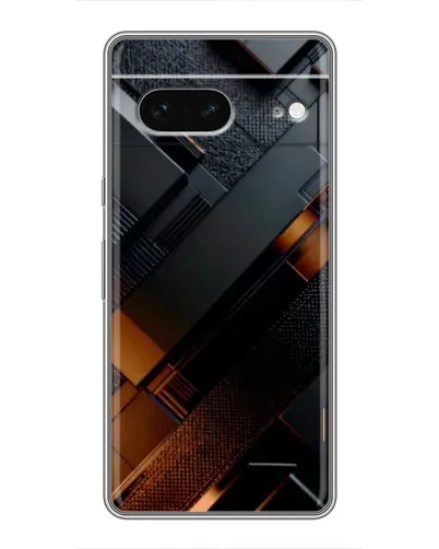Чохол для Google Pixel 7 з картинкою «Чорні геометричні блоки»
