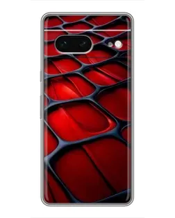 Чохол для Google Pixel 7 з картинкою «Червона глянцева сітка»