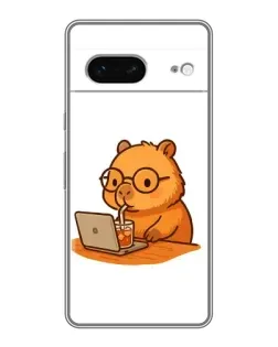 Чохол для Google Pixel 7 з картинкою «Капібара з ноутбуком»
