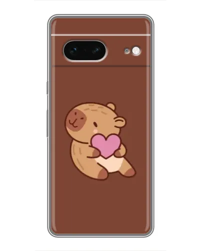 Чохол для Google Pixel 7 з картинкою «Капібара з серцем»